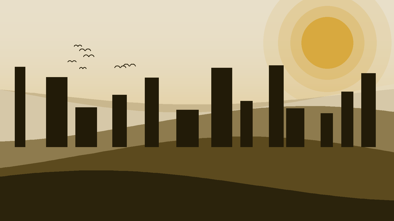 Illustrated landscape representing Abidjan