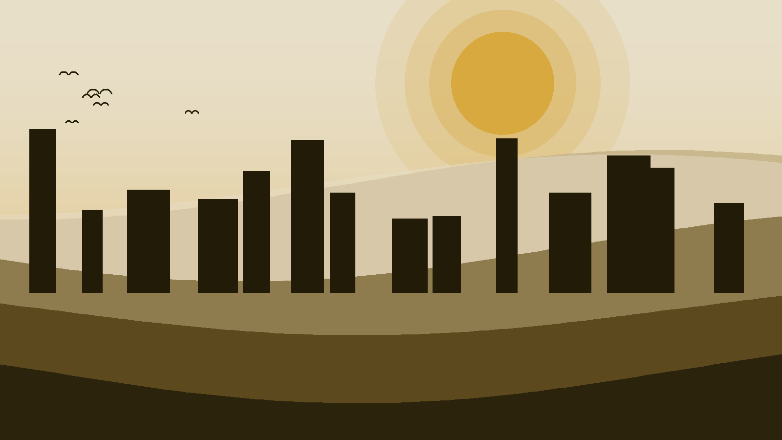 Illustrated landscape representing Accra