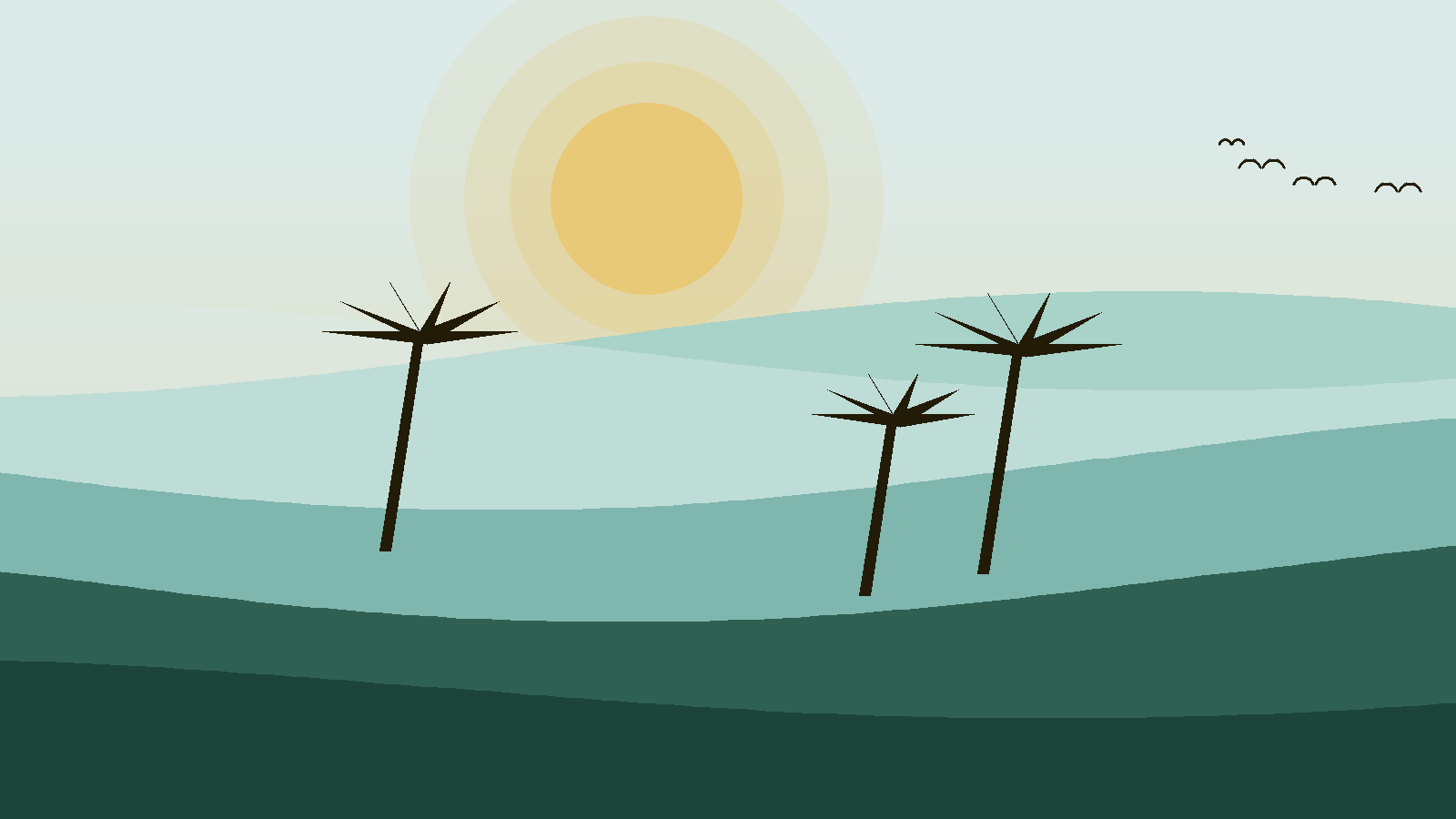 Illustrated landscape representing Assinie