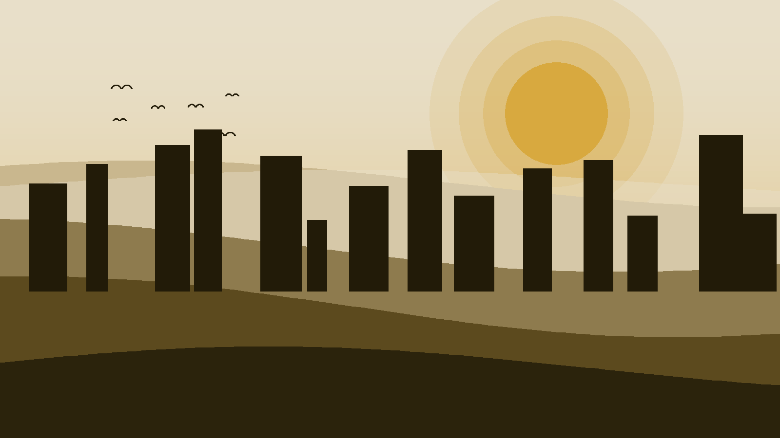 Illustrated landscape representing Cairo & Giza