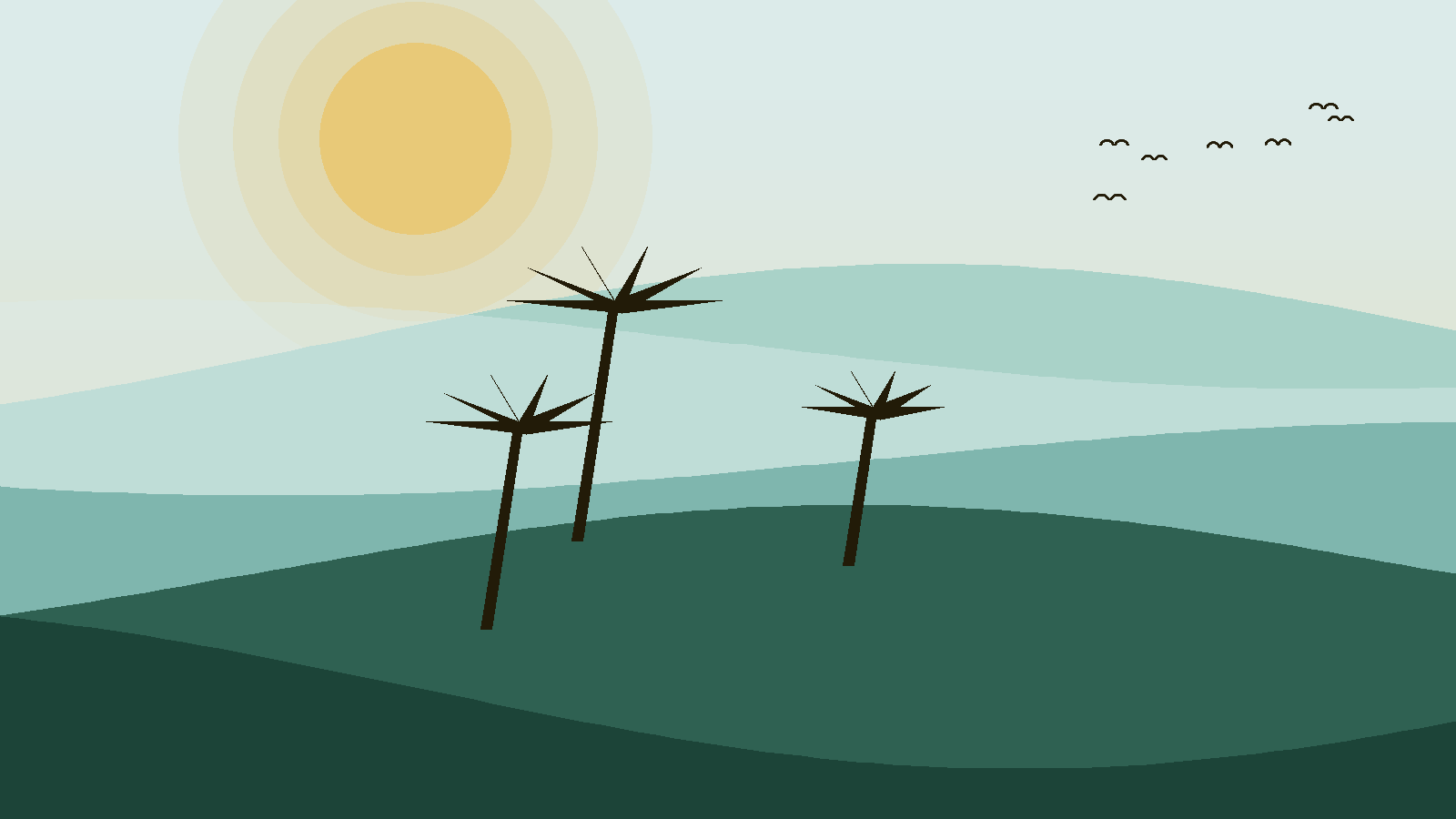 Illustrated landscape representing Cape Coast and Elmina Castles