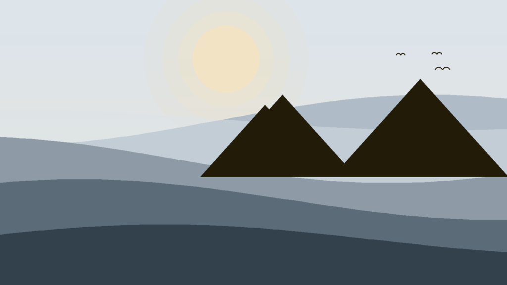 Illustrated landscape representing Destinations