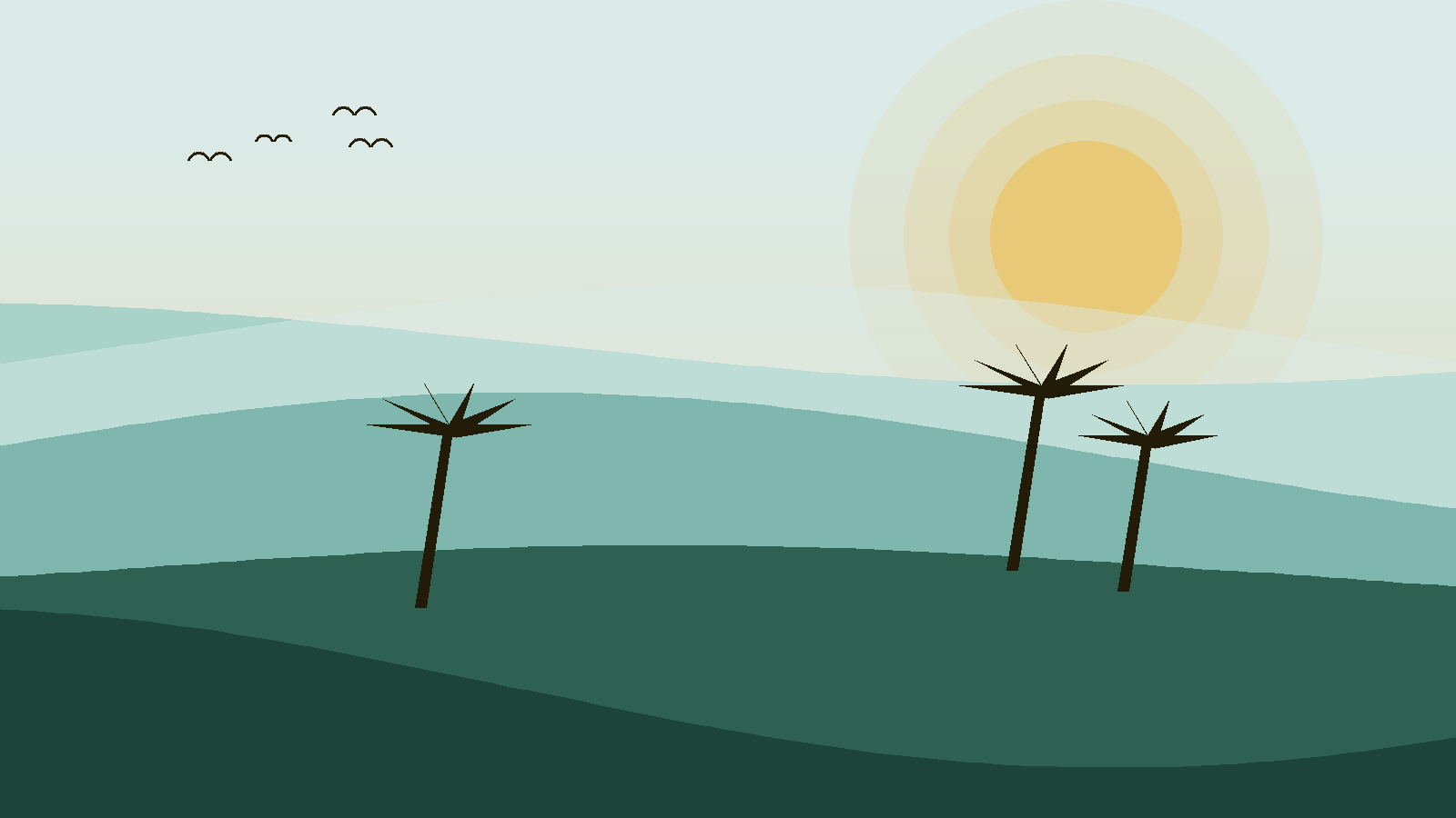 Illustrated landscape representing Grand-Bassam