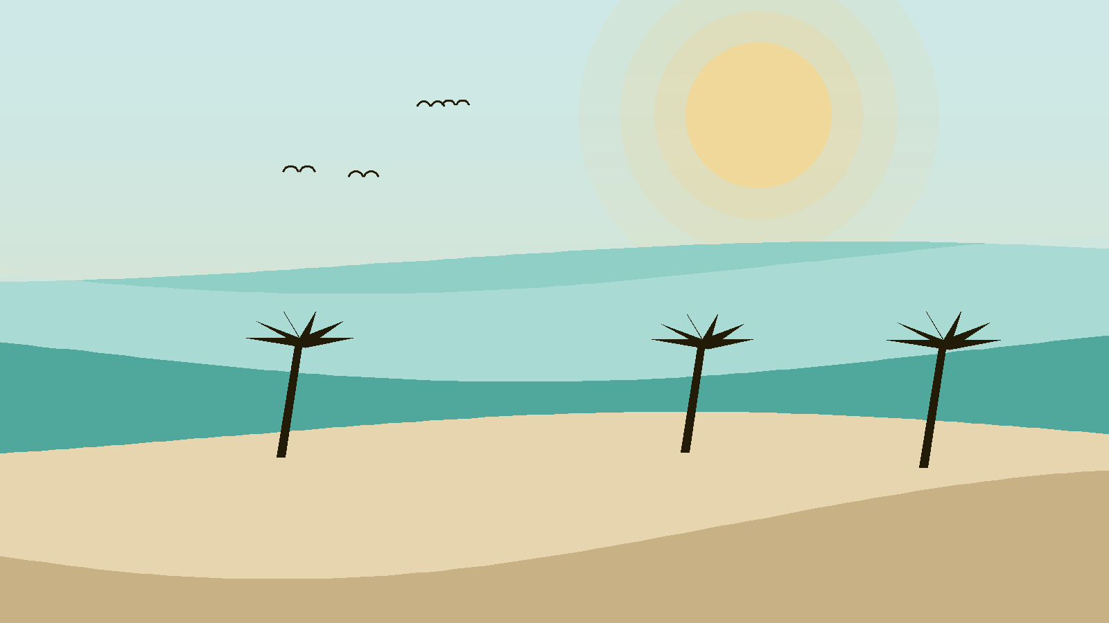 Illustrated landscape representing Ilha de Mocambique
