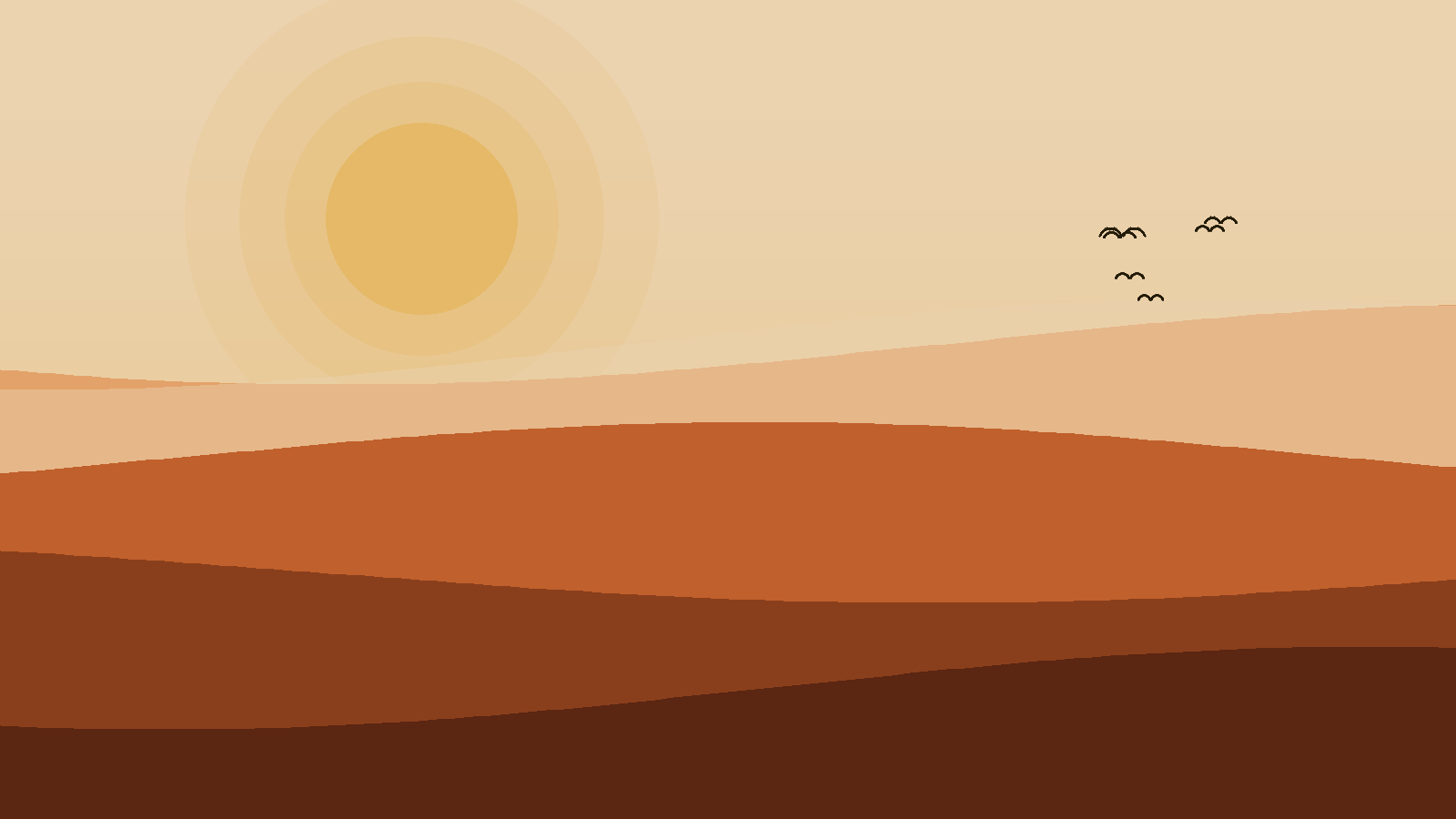 Illustrated landscape representing Luxor