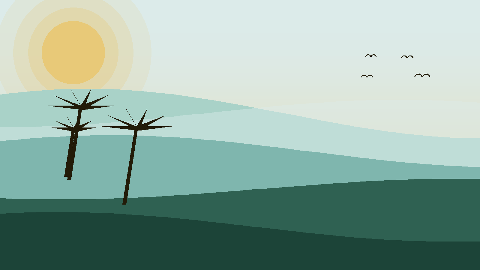 Illustrated landscape representing Malawi
