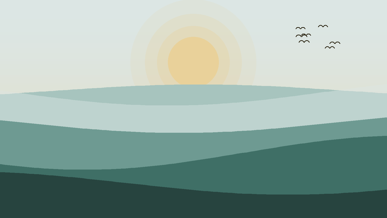 Illustrated landscape representing Mana Pools
