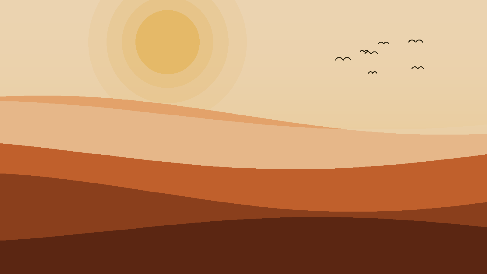 Illustrated landscape representing Morocco