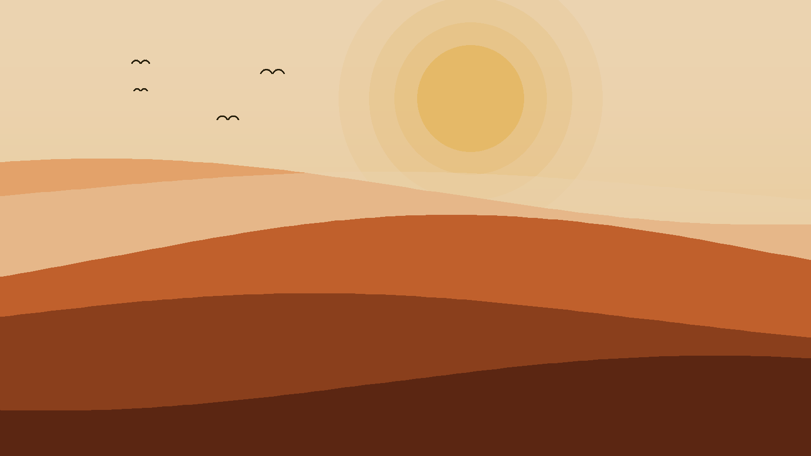 Illustrated landscape representing Namibia