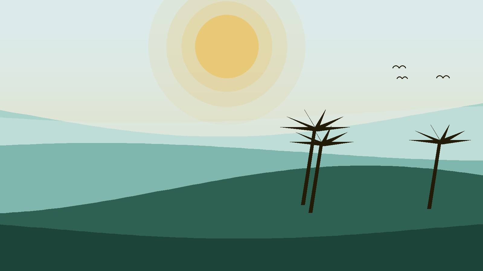 Illustrated landscape representing Red Sea: Dahab & Marsa Alam