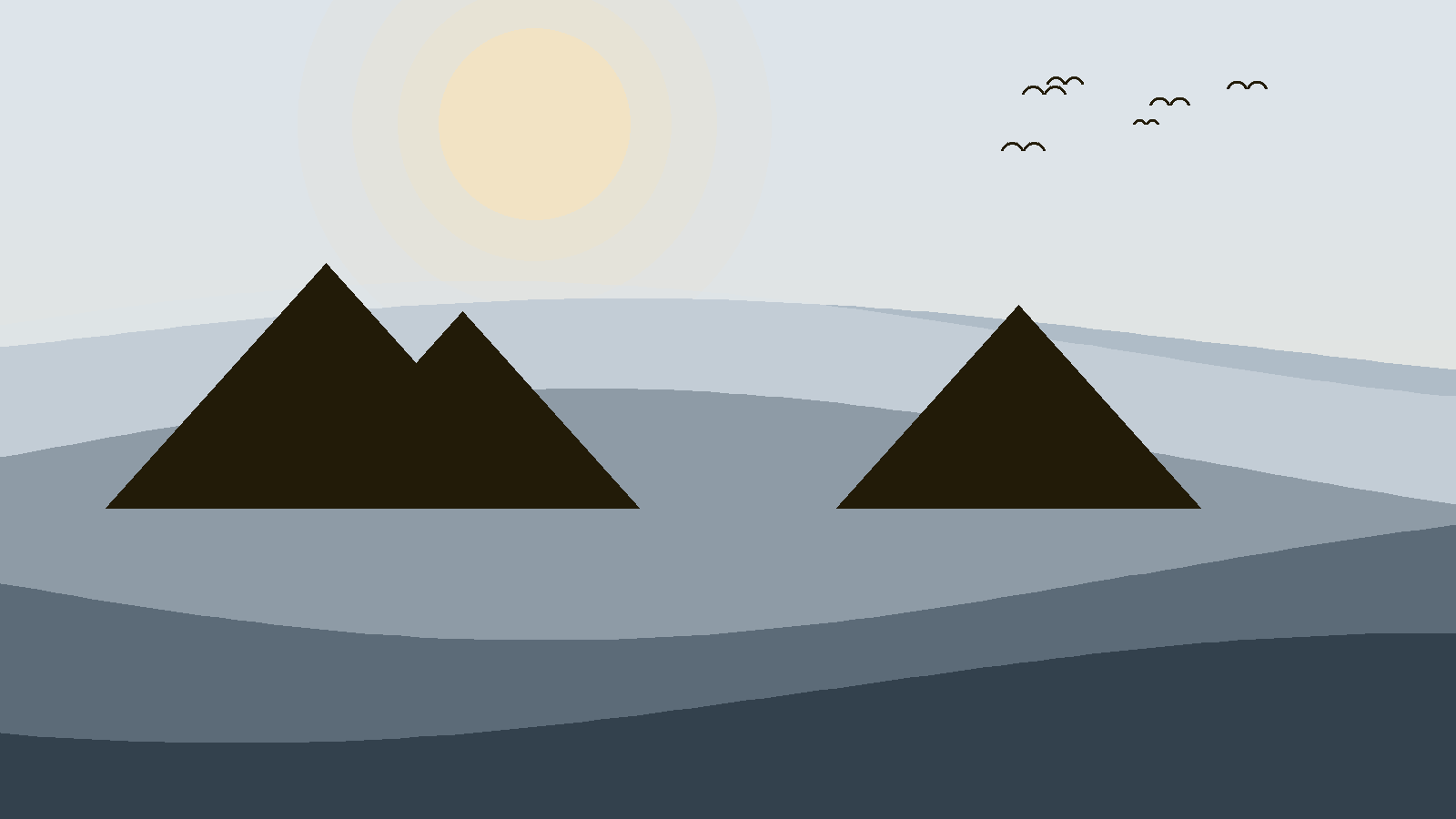 Illustrated landscape representing Rwanda
