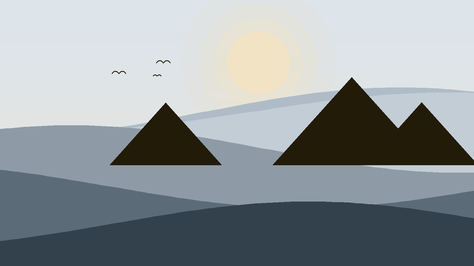 Illustrated landscape representing Santo Antão