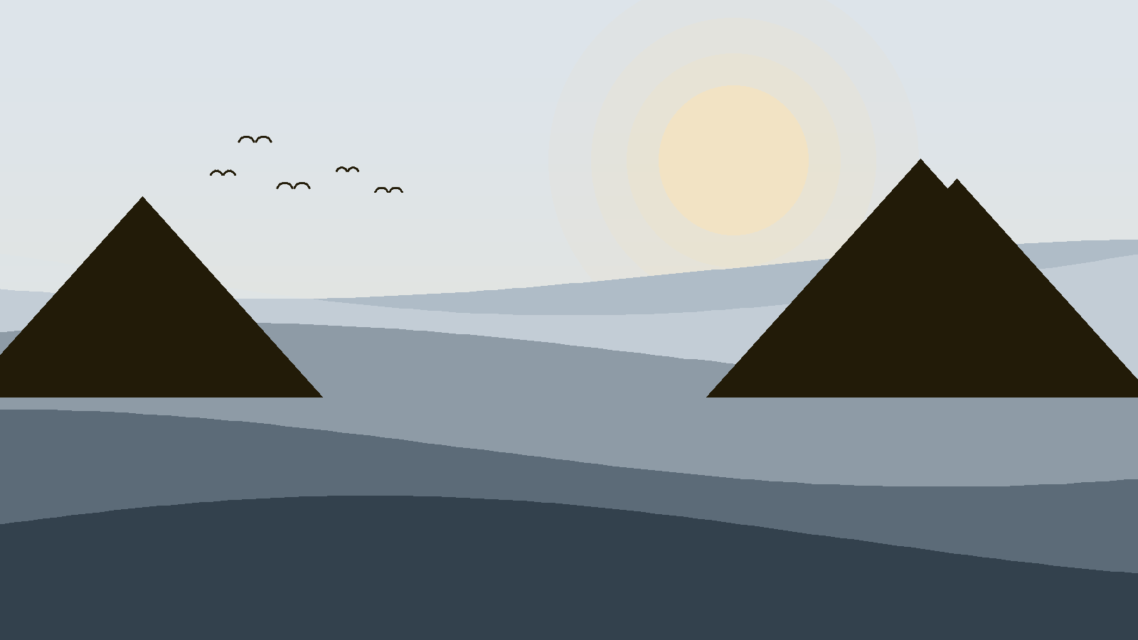 Illustrated landscape representing Simien Mountains