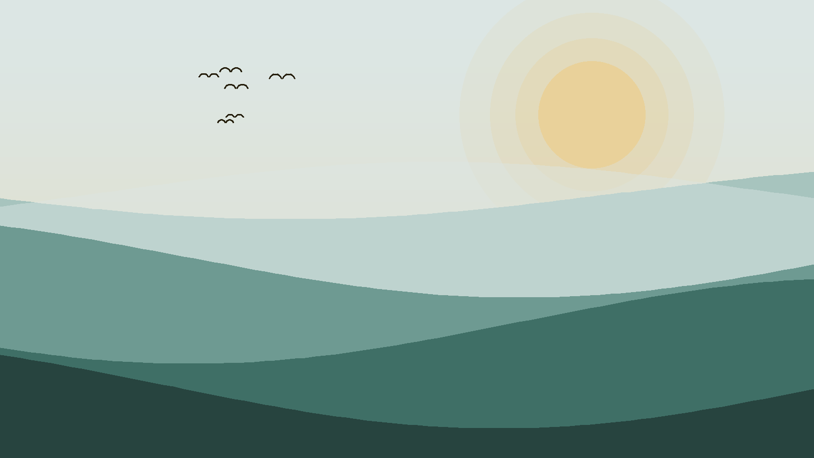 Illustrated landscape representing South Luangwa National Park