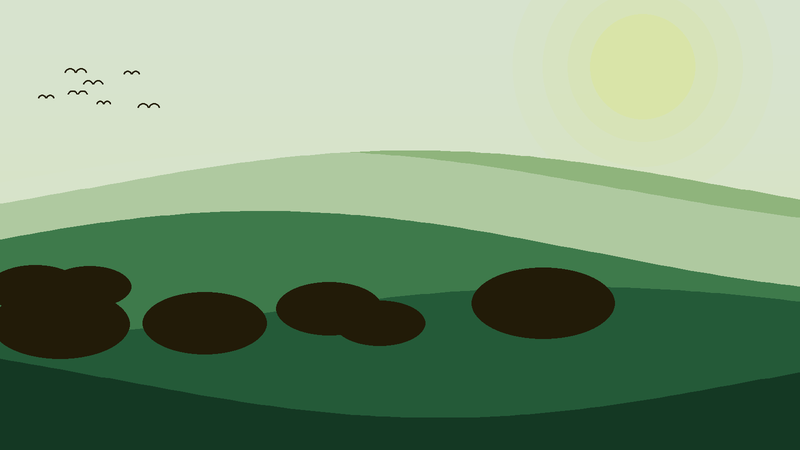 Illustrated landscape representing Uganda