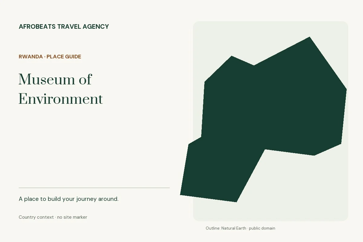 Country context map of Rwanda for the Museum of Environment guide; no site marker