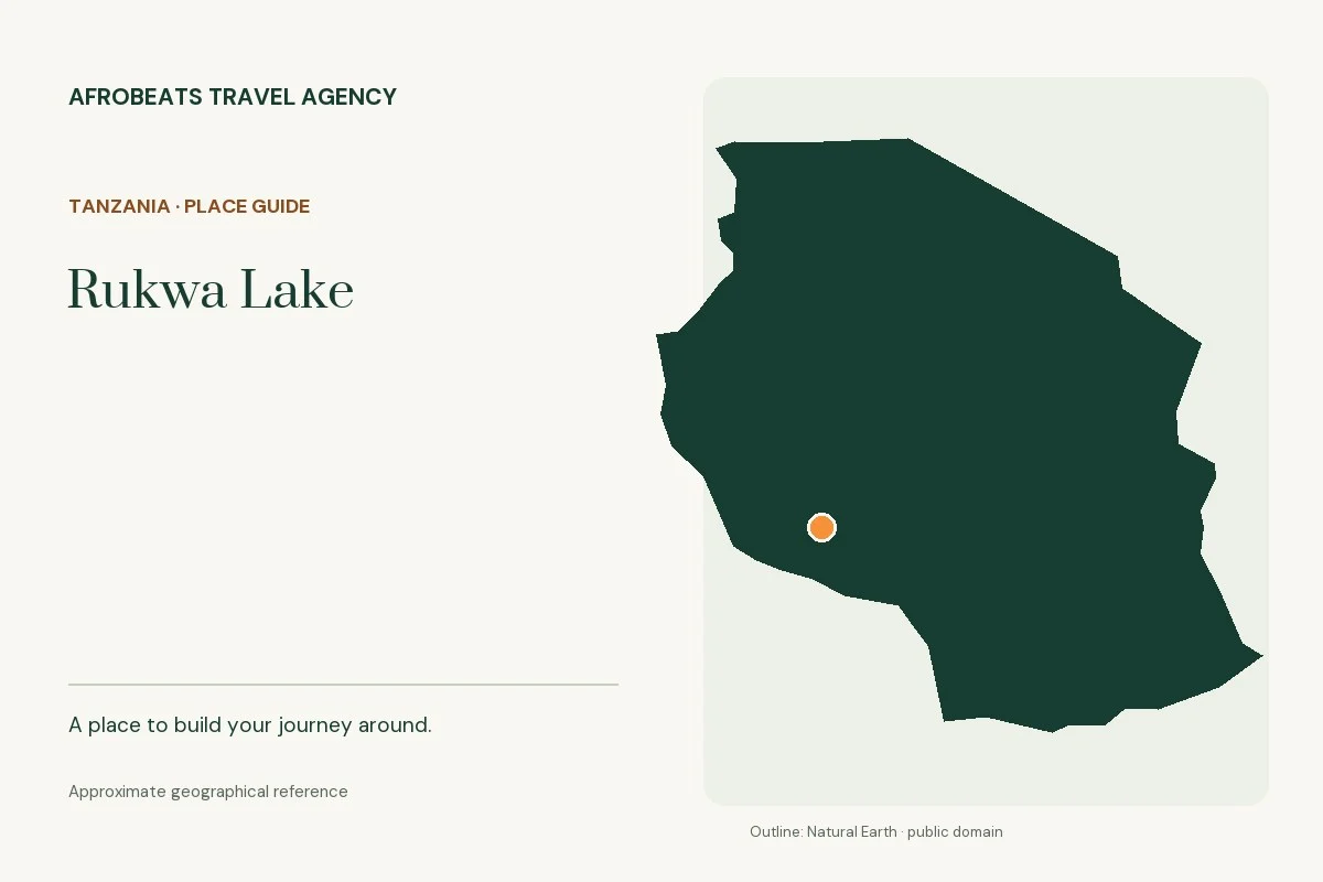 Map showing the approximate geographical reference for Rukwa Lake in Tanzania